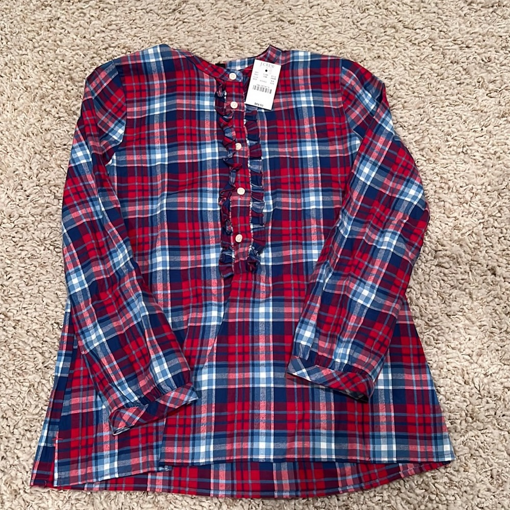 JCrew plaid Blouse